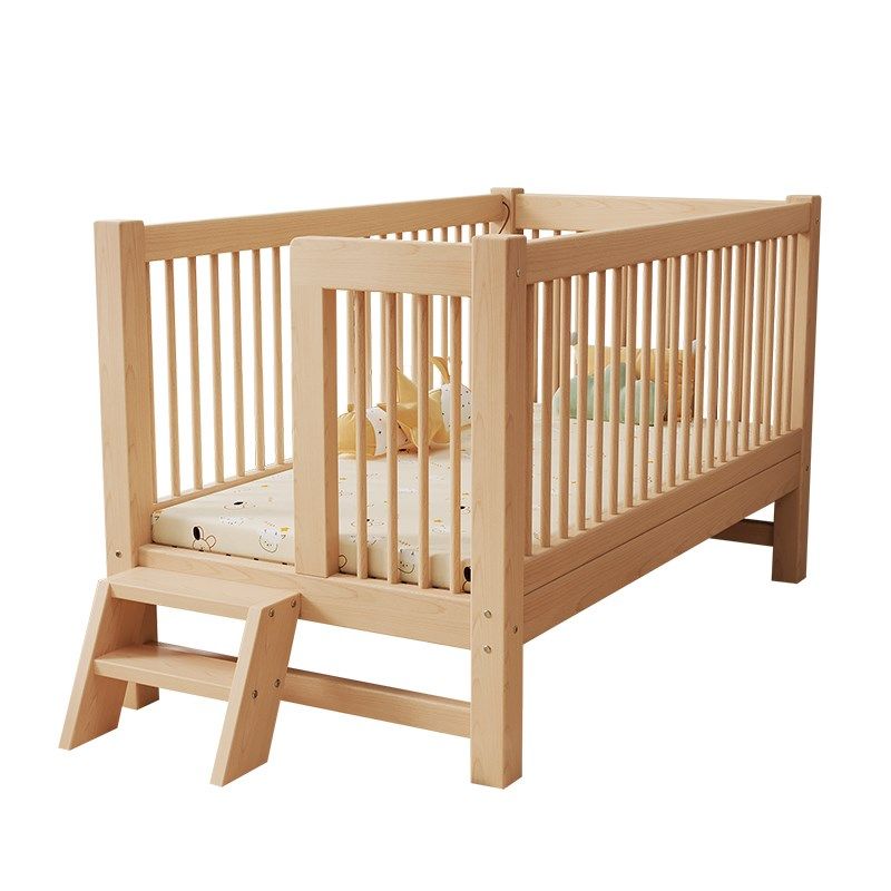 高低可调榉木儿童拼接床带护栏加宽床拼接床边宝宝婴儿床实木小床,住宅家具,儿童拼接床,淘宝优惠券,粉丝福利购,淘宝优惠卷