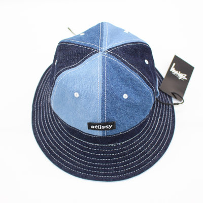 极速Denim Color Matching Dome Fisherman's Hat Wind Proof Bas