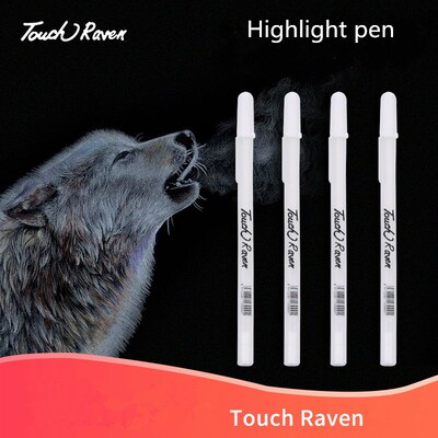 4pcs White Highlight Pen 1mm Gel Ink Black Paper Drawing Gl