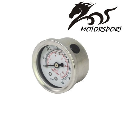 Fuel Pressure Regulator gauge 0-160 PSI / bar Liquid Fill ch