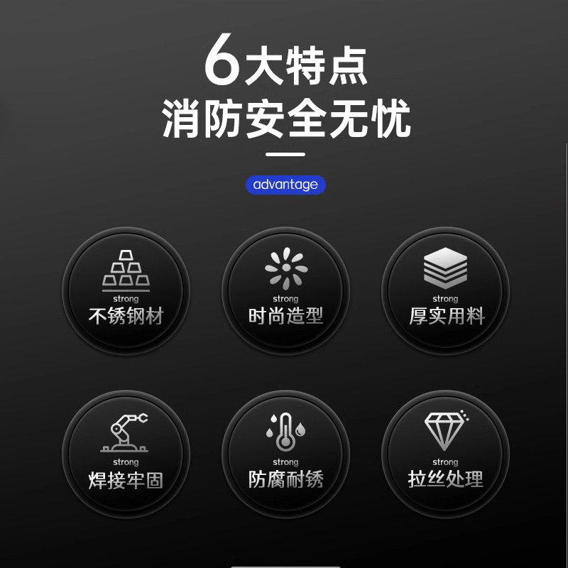 现货不锈钢消防器材箱304加厚应急物资箱消防水带室外防毒面具柜
