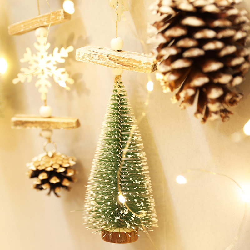 圣诞装饰a品松果树花环挂件背景墙挂饰装饰摄影造景背景道具装扮