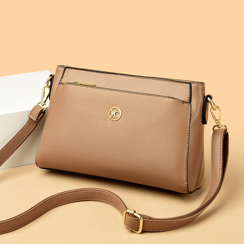 中年女包包2023新款简约时尚妈妈斜挎包软皮单肩揹包多层女士小包