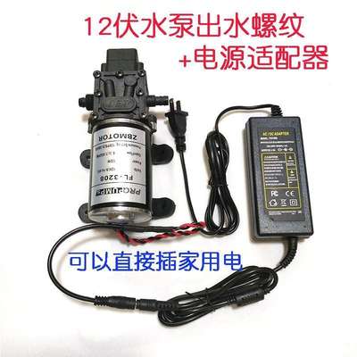 急速发货100W12伏高压出水泵3208直流增压泵48V回流隔膜泵24V洗车