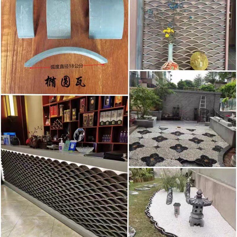 仿古瓦片装饰立瓦小青瓦拼花半圆瓦铺地青瓦片中式隔断结婚装饰瓦,基础建材,屋顶装饰瓦,淘宝优惠券,粉丝福利购,淘宝优惠卷