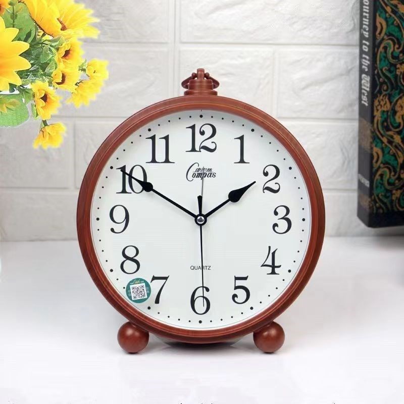 闹铃老人床头简约静闹钟马蹄钟表大字体学生扫S描欧式时钟康巴丝