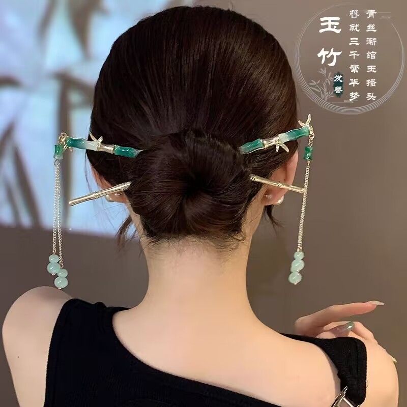 现货古风汉服发簪女2023年新款流苏发钗新中P式高级感簪子网红气