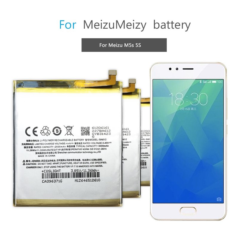 极速For Mei zu BA612 BA611 BA621 Battery For Meizu 5S 5C M5