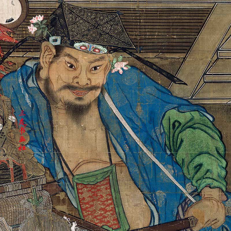 古画人物宋代著名画家苏汉臣货郎图真迹复制品画芯非手绘临摹装饰