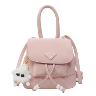 双肩包女生2024新款时尚设计感小众迷你小型轻便白色可爱逛街背包