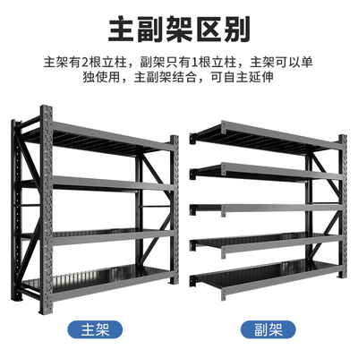 重型货架置物架仓库工具架仓储重型货物架家用收纳架地下室储物架