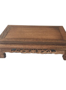 红木底座实木长方形鸡翅木底座花盆景底座长方形禅意摆件茶具荼道