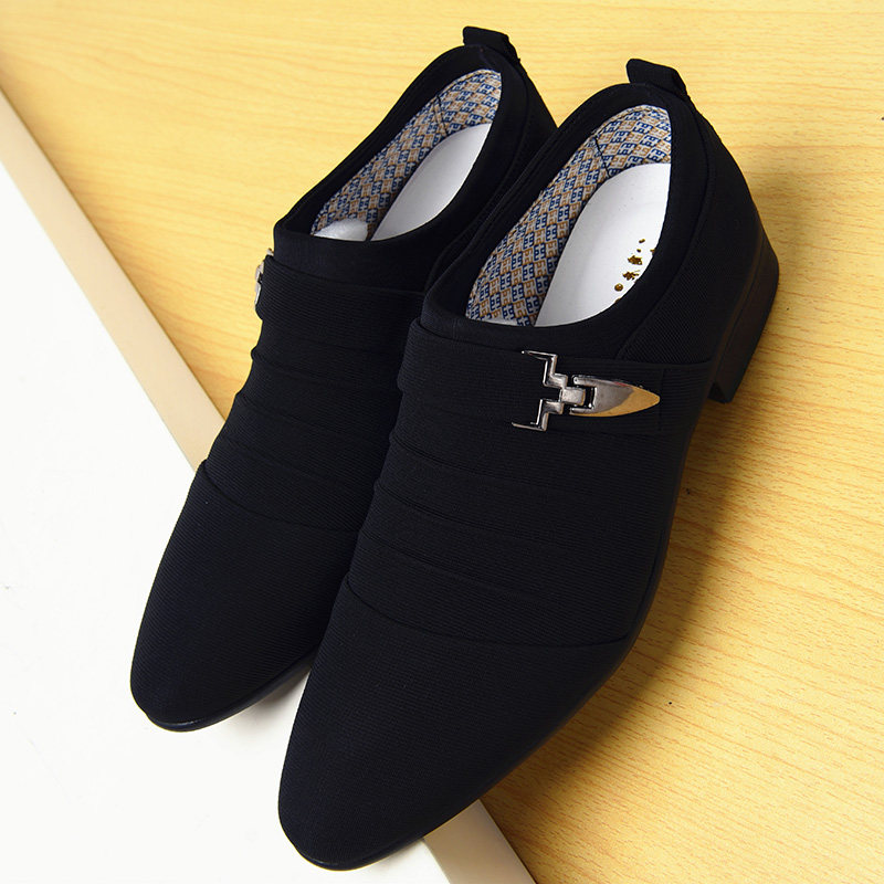 男士皮鞋冬季2021新款尖头无鞋带英伦休闲鞋潮流韩版帆布皮鞋男,流行男鞋,单鞋,淘宝优惠券,粉丝福利购,淘宝优惠卷