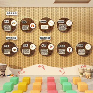 音乐教室墙面装饰布置钢琴行房机构文化幼儿园表演区环创主题成品