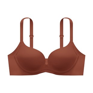 舒逸无痕光面舒适内衣女聚拢透气侧收副乳防下垂无钢圈一片式 文胸