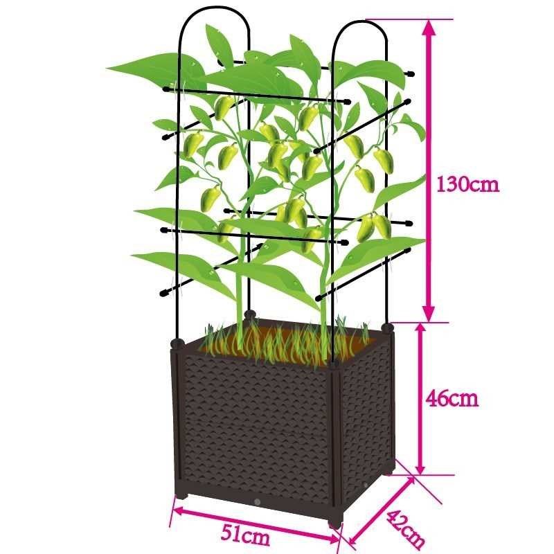 新品菜园子农作物植物支撑架箱子爬藤种菜盆屋顶凉台花槽室外架楼