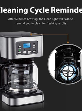 跨境欧规1.5L 美式滴漏型咖啡机 24小时预约保温功能 950W