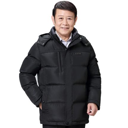 中老年羽绒服男士加厚中年人40-50-60岁爸爸中长款冬装老人外套