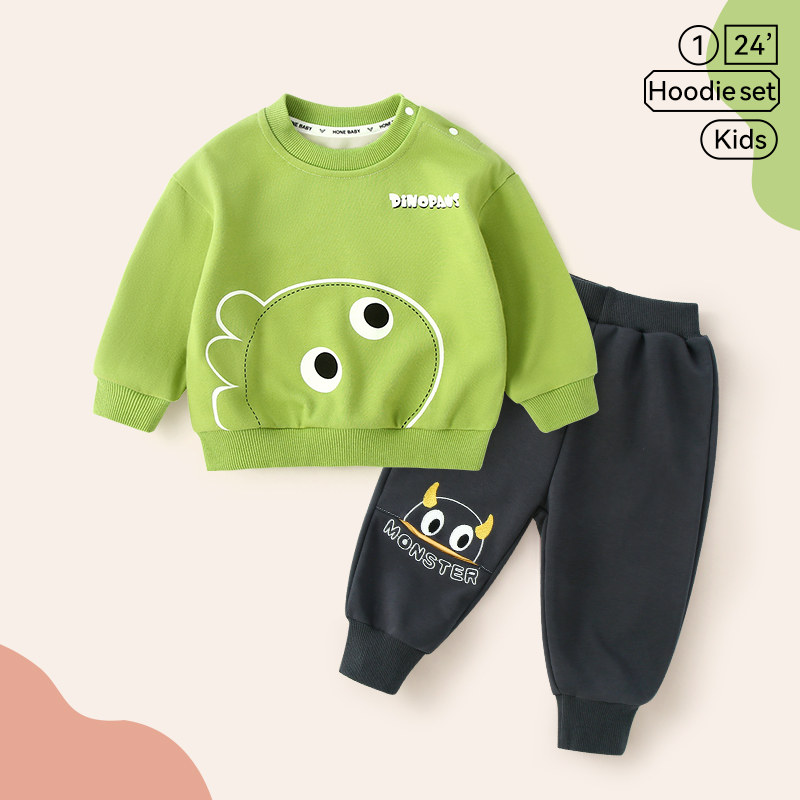 新品婴儿卫衣套装春秋男童春装宝宝衣服女童裤子S春季幼儿潮服儿