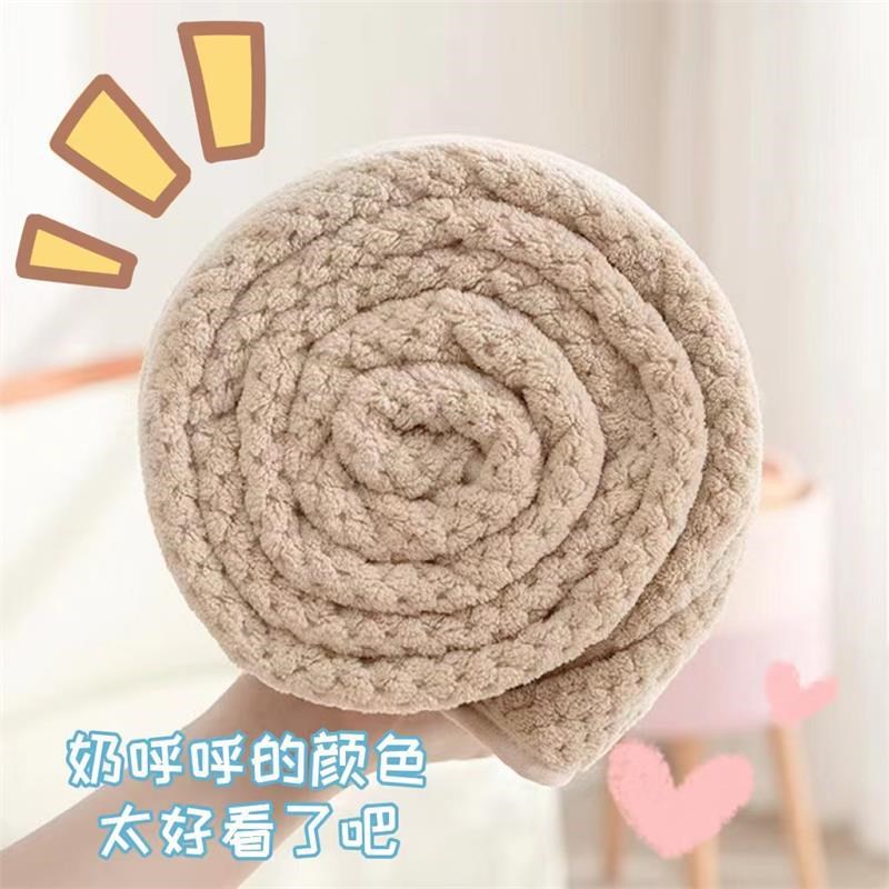 现货菠萝格珊瑚绒浴巾柔软吸水新款浴袍成人洗澡毛巾浴巾两件套in