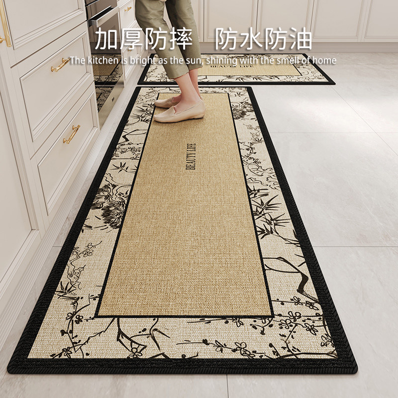 厨房地垫防滑防油防水地毯免洗可擦家用长条垫子耐脏门垫吸水脚垫,居家布艺,厨房地垫,淘宝优惠券,粉丝福利购,淘宝优惠卷