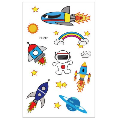 Cyuan Outer Space Party Tattoo Stickers Water Proof Tempora