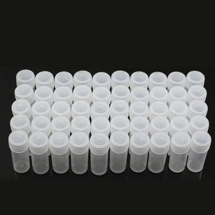 Bottle White Sample Volume Plastizc 5ML 50Pcs Small Vial