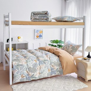 秋冬款加厚全棉磨毛子母床一米三五135上下床1米35床上四件套