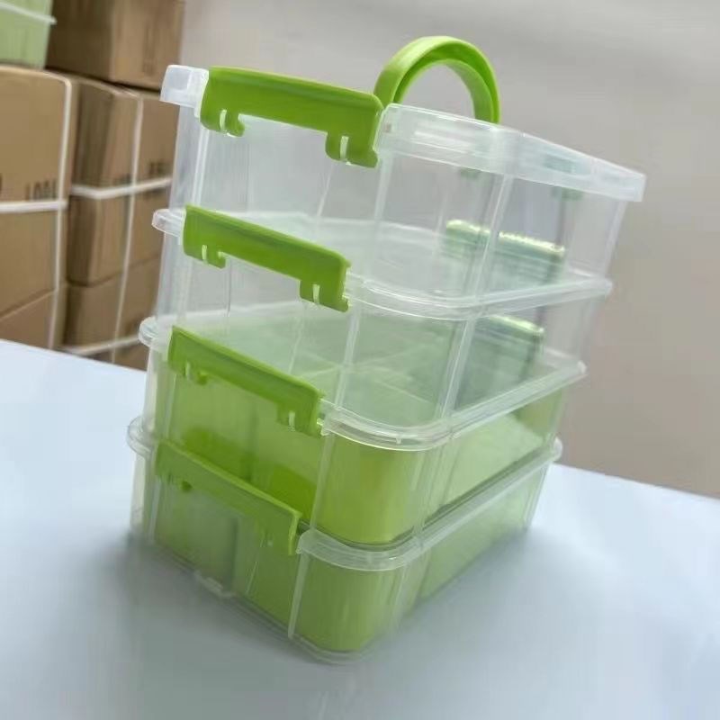 积木收纳盒工具分类盒子装玩具积木小颗粒零件分格抽屉Z储物整理