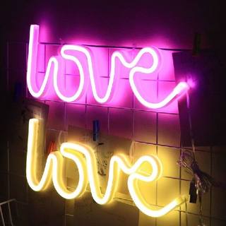 推荐LED Neon Lights Love Shape Night Light Sign Lamp Battery