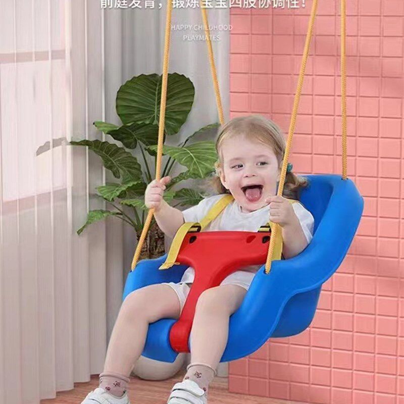 蓝色双人室内均码户外儿童游乐户外休闲吊椅O宝宝室内秋千单杠秋
