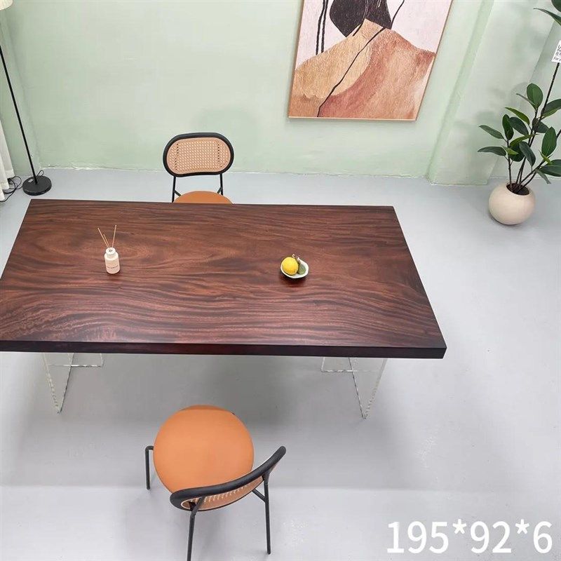 新中式南美胡桃木实木大板茶桌原木整板餐桌会议桌大板桌办公桌,商业/办公家具,大板桌,淘宝优惠券,粉丝福利购,淘宝优惠卷
