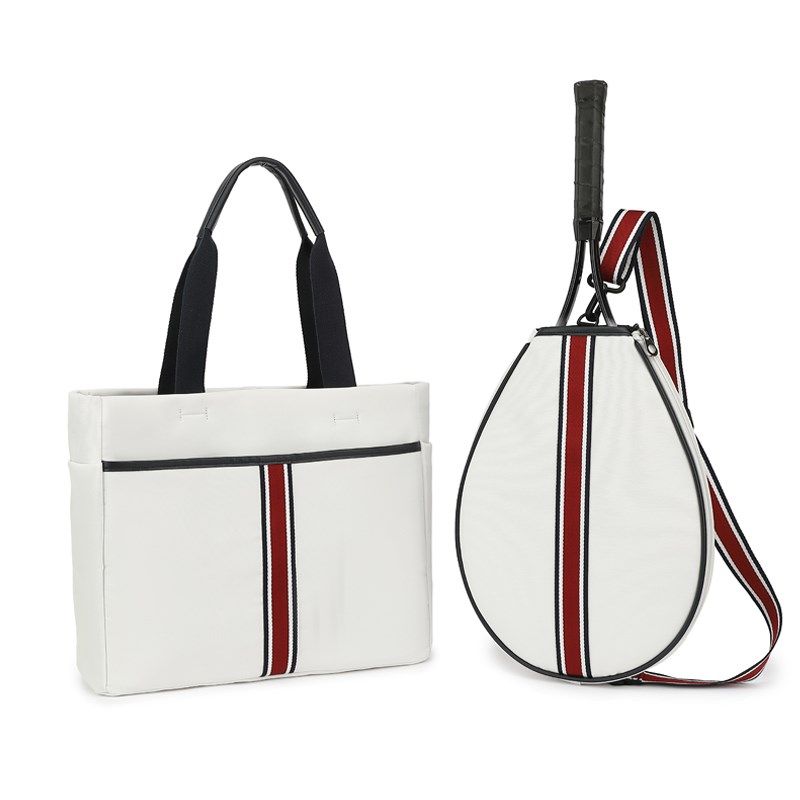 网球包女款单肩斜挎2024新款高品质球拍袋帆布健身包羽毛球包