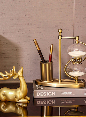 轻奢沙漏计时器30分钟客厅酒柜电视柜装饰摆件高档创意办公室现货