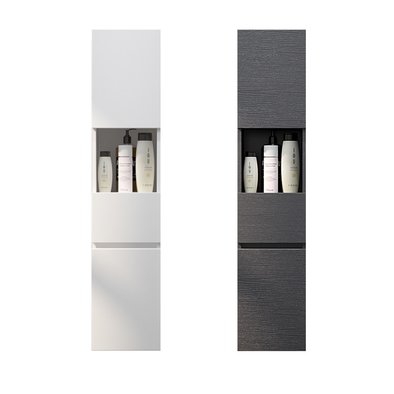 北欧免漆实木浴室边柜侧柜壁柜卫生间挂墙式置物架收纳柜现代简约