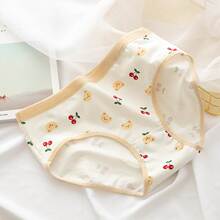 Briefs Underwear Mid 速发2022 Women& Cotton Japanese Cute