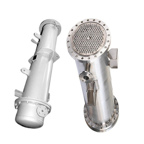 厂家供应碳化硅化工冷凝器二氯甲烷甲醇热交换器缠绕U316钛材换热