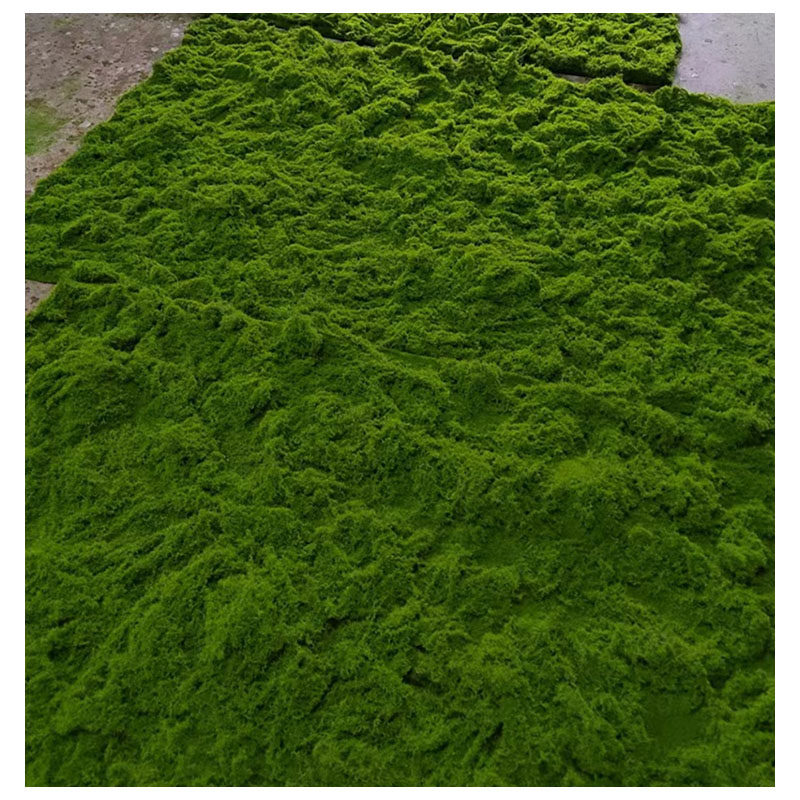 加厚仿真假苔藓曲丝青苔绿色植物橱e窗造景装饰落地植绒草皮坪地