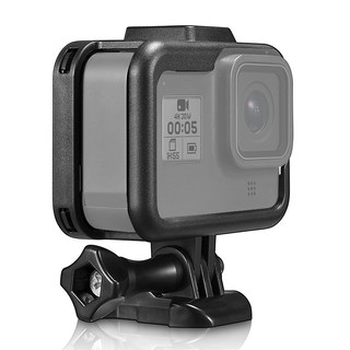 gopro8运动相机防摔散热固定边框兔笼支架狗笼塑U胶全包热靴保护