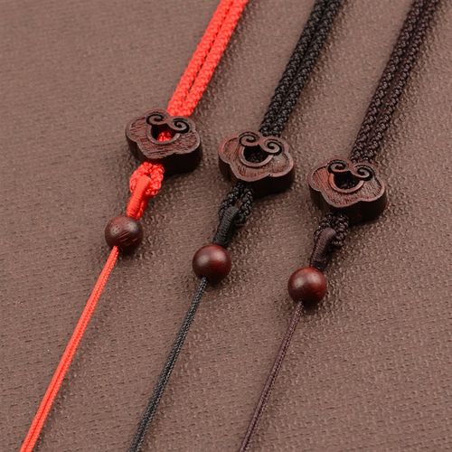 细款檀木手工编织项链绳挂件绳吊坠绳调节玉佩玉坠挂绳男挂坠绳子