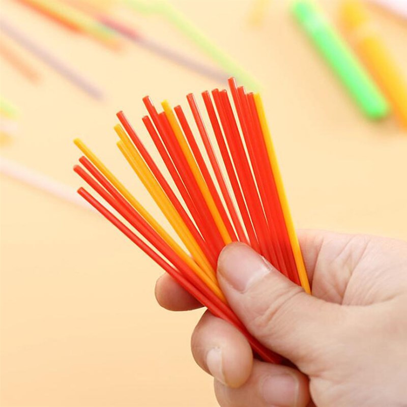 速发100pcs Colorful Plastic Counting Sticks Mathematics Mont