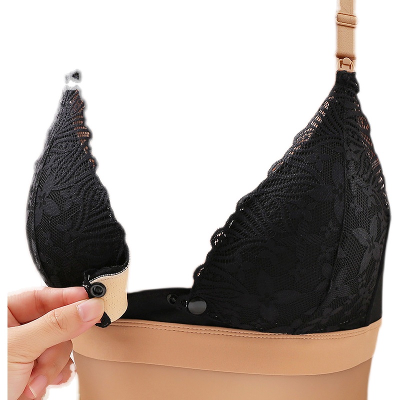 无痕纯棉孕妇哺乳内衣薄款聚拢防下垂怀孕期母乳喂奶文胸罩前开扣