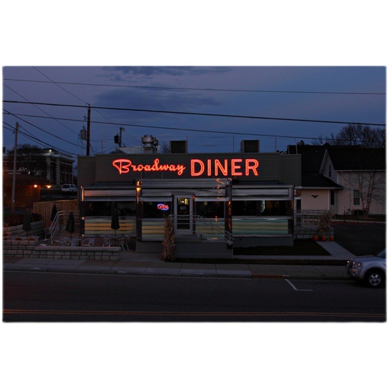 A5L加州旅馆美式夜景背景布 房间E卧室装饰床头挂布民宿墙面装饰