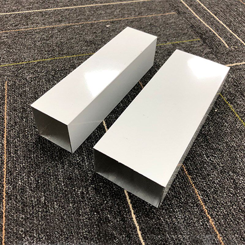 进口现货纯白色铝方管乳白色铝合金方管装饰隔断静电粉末喷涂口型