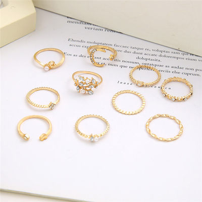 速发推荐Moon Star Matching Rings for Women Anillos Mujer Gol