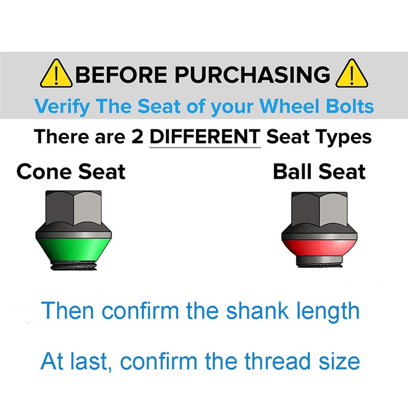 t Wheel Nur Bolws Cone Seat Scret M1R2x1.5/14x1