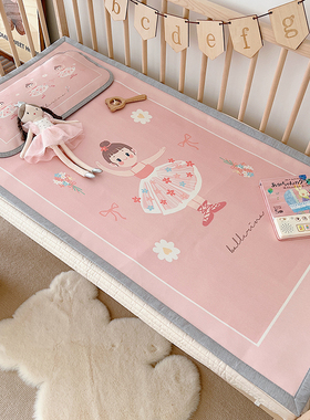 儿童幼儿园凉席1米2夏季午睡宝宝上下铺婴儿床冰丝席子Y120 6