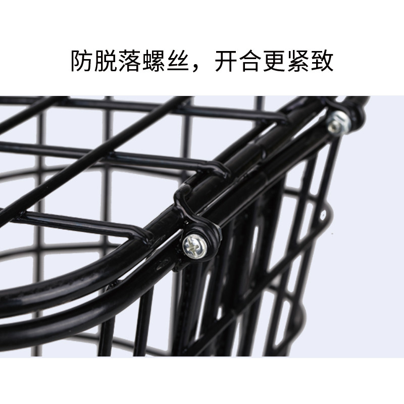 现货电动车e车筐电瓶车车篮自行车框车篓菜篮子宠物篮加粗加大带