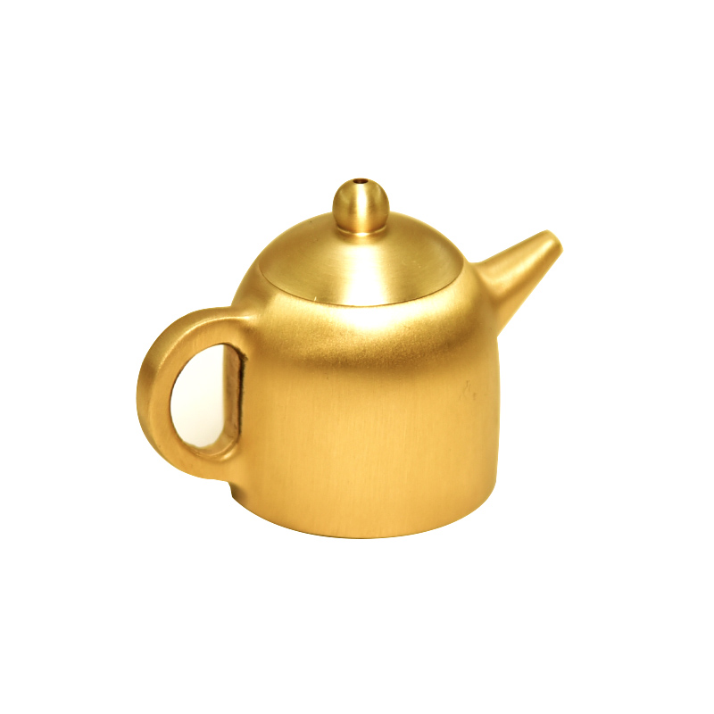 创意手把件纯铜水滴砚滴砚台磨墨水盂小茶壶功P夫茶壶创意文房四