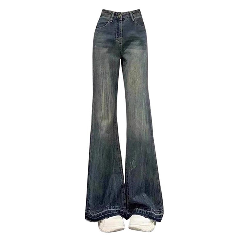 大码女装秋冬高腰微喇阔腿加绒牛仔裤女胖mm遮胯显瘦直筒拖地长裤,女装/女士精品,大码裤装,淘宝优惠券,粉丝福利购,淘宝优惠卷